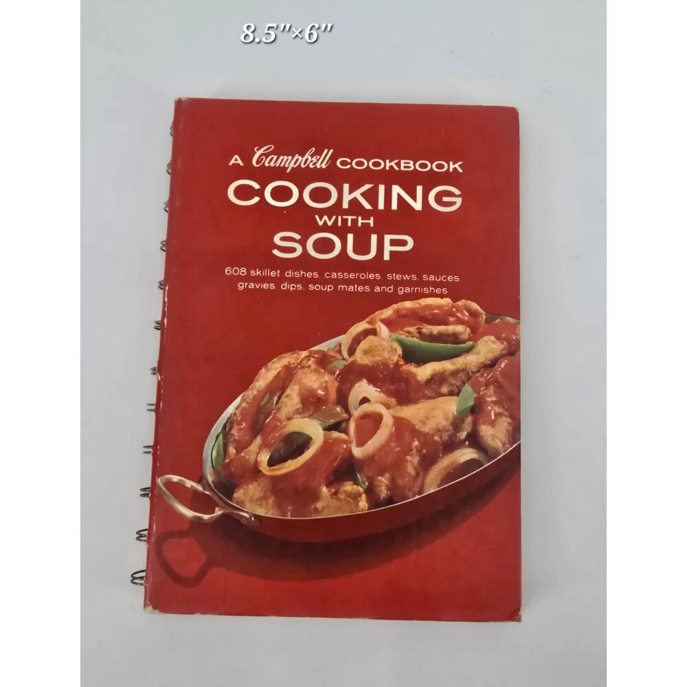 Vintage Campbell’s Cooking With Soup Cookbook Mid-Century Kitchen Classic